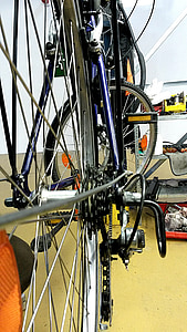 bike, chain gear, 6-gang-kasette, rear wheel