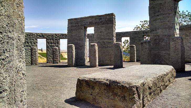 Stonehenge, Maryhill, Washington, Memorial, Columbia, Rio, arquitetura
