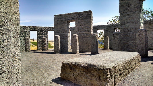 Stonehenge, Maryhill, Washington, Memorial, Columbia, River, arkkitehtuuri