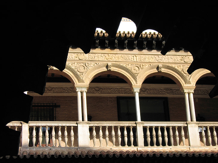 alhambra, arabic, granada, spain, andalusia, shadow, balcony