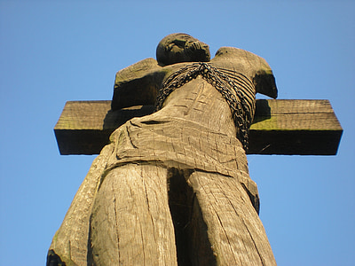 Batalha de mohi memorial, estátua, Cruz, Jesus, Ressurreição, estações da Cruz, cristão