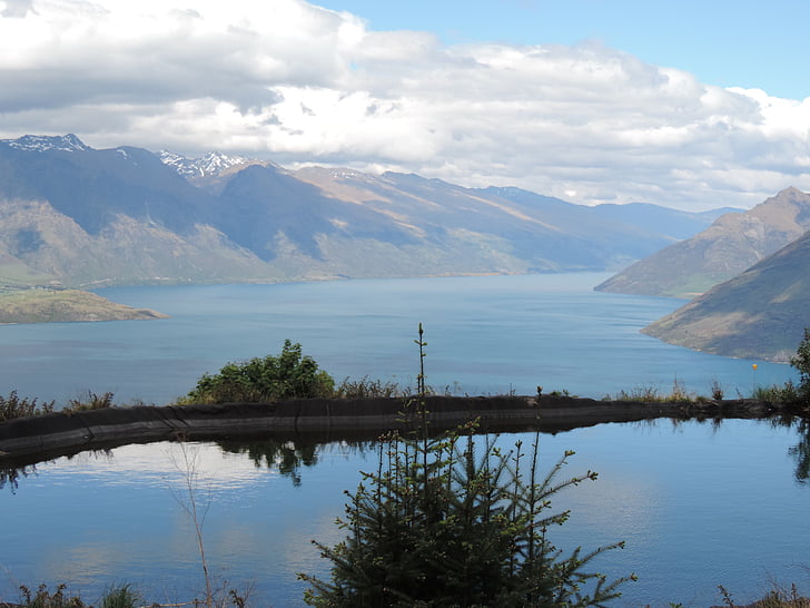 pemandangan, air, alam, Outlook, pegunungan, Danau, Selandia Baru