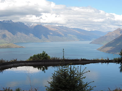 landscape, water, nature, outlook, mountains, lake, new zealand
