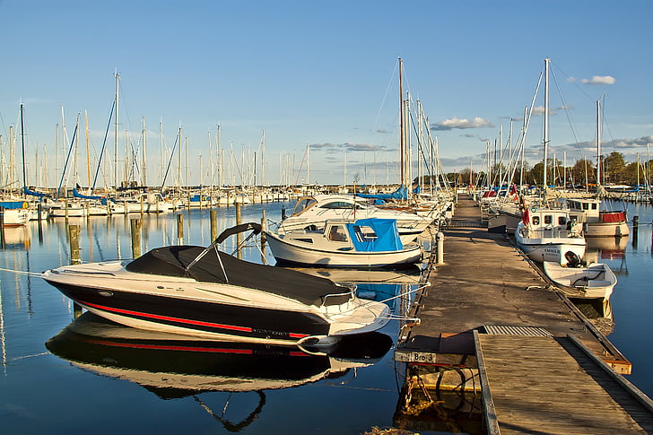 yacht, port, sailboat