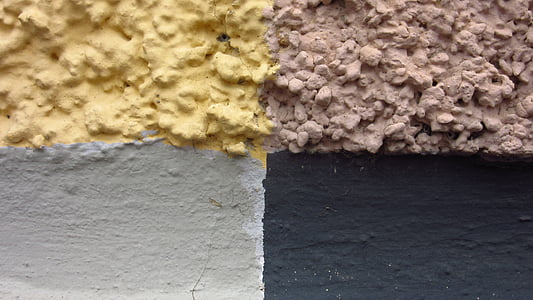 plester, dinding, empat warna, perbatasan, daerah, warna-warni, pola