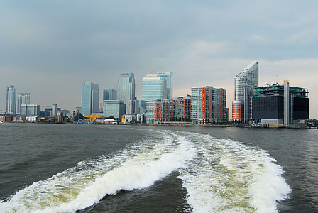 Canary wharf, uzņēmējdarbības, pilsēta, London, Debesskrāpis, finanses, River thames