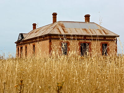 abandoned, house, weathered, rustic, derelict, farmhouse, building