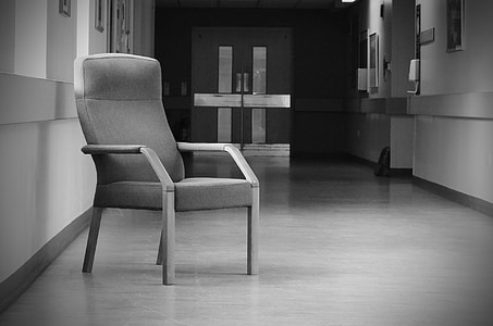 chairs, chair, hall, corridor, building, inside, lonely