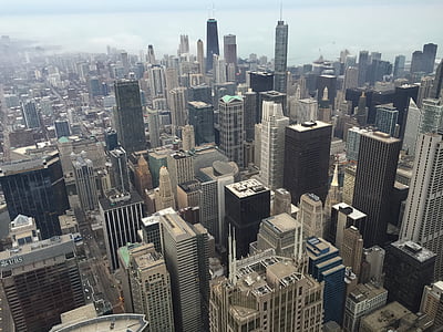 Chicago, ciutat, horitzó, paisatge urbà, Illinois, Centre, Torre Sears