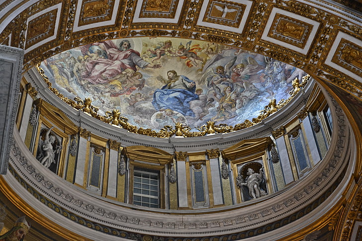 st peter's basilica, cover fresco, rome