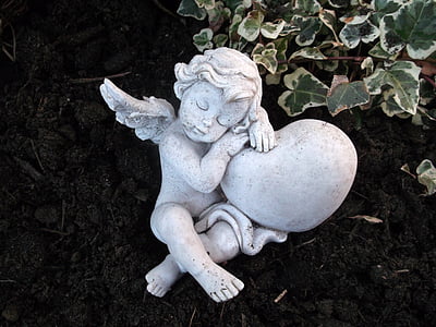 angel, faith, cemetery, figure, rest