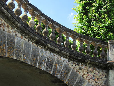 Villandry, Château, pont, balustrade, Pierre, Renaissance, Château