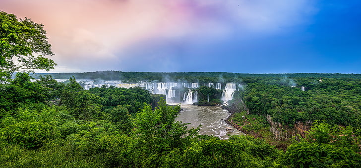 cascada, agua, saltos de agua, paisaje, naturaleza, aguas, Brasil