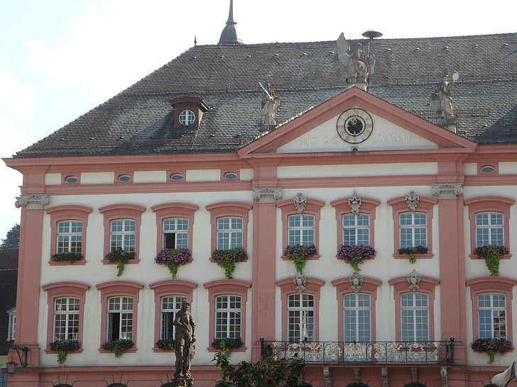 bygning, rådhus, Gengenbach, arkitektur, historiske gamle bydel, hjem, facade