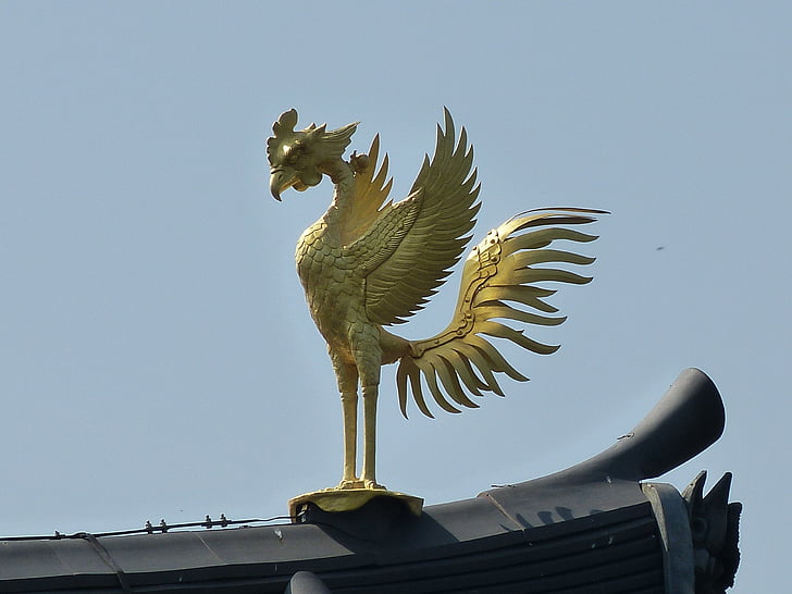 phoenix, byodoin temple, kyoto