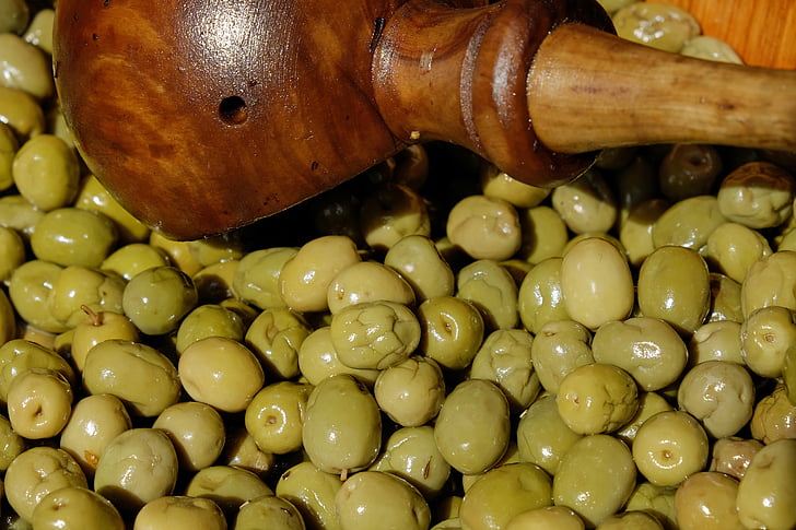olīvas, zaļa, zaļajām olīvām, kauleņi, eļļa, Vidusjūras reģiona, gatavām olīvām