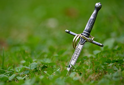 meč, kroužky, manželství, středověké, rytíř, Historie, staré
