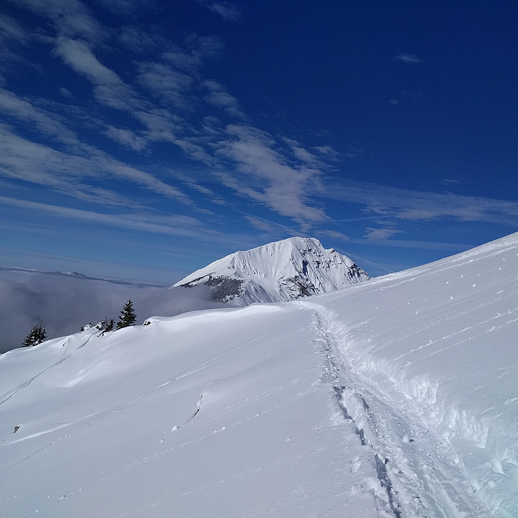 山, 冬, 雪, 冷, 風光明媚です, スキー, アルパイン