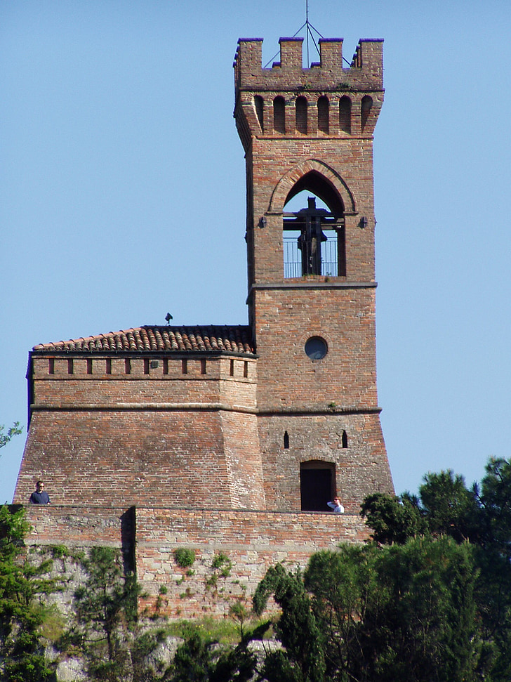 Gereja, Kapel, menara jam, bangunan, arsitektur, Steeple, Italia