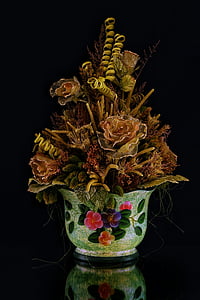 flowers, vase, flower, vases, amphorae, rose, petals