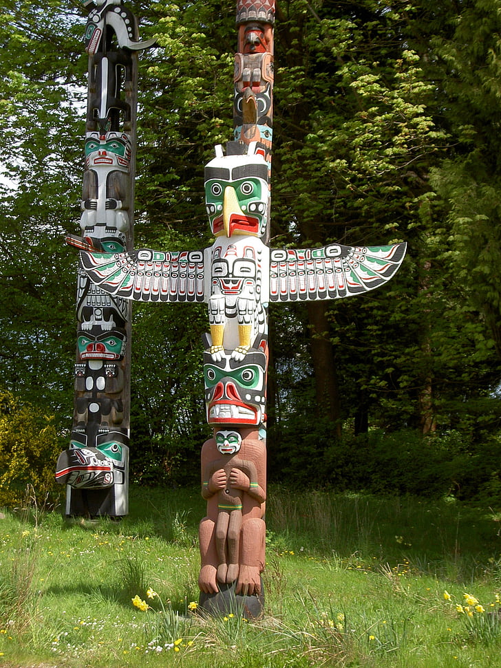 totem, indian culture, vancouver