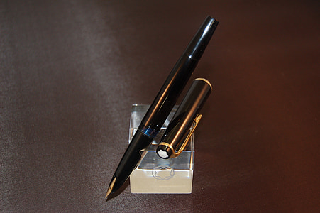 caneta-tinteiro, caneta, escrever, autor, escrevendo, ouro, tinta