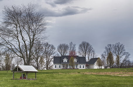 Landschaft, Land, des ländlichen Raums, Herrenhaus, Himmel, Kentucky