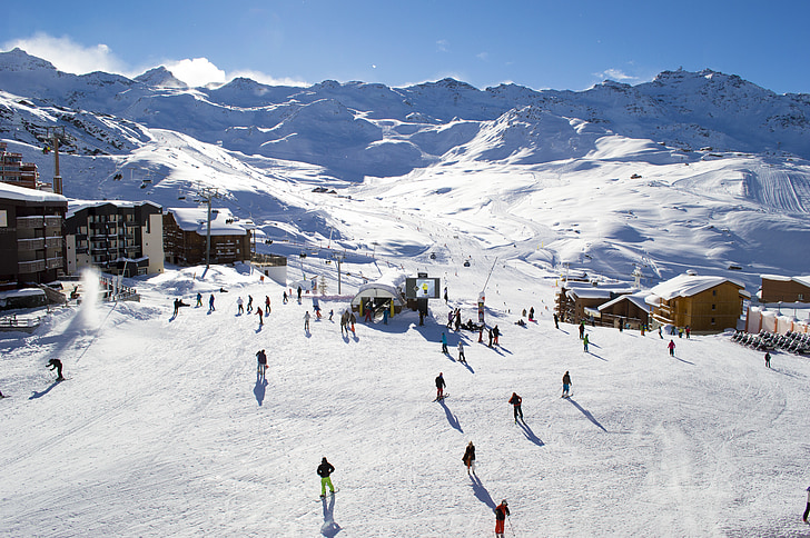 Alperna, snö, Ski, vit, slitbanor, naturen, kalla