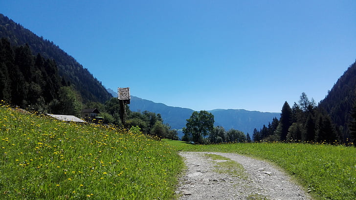 Jižní Tyrolsko, hory, Příroda, Itálie, Alm, alpské panorama, svátek