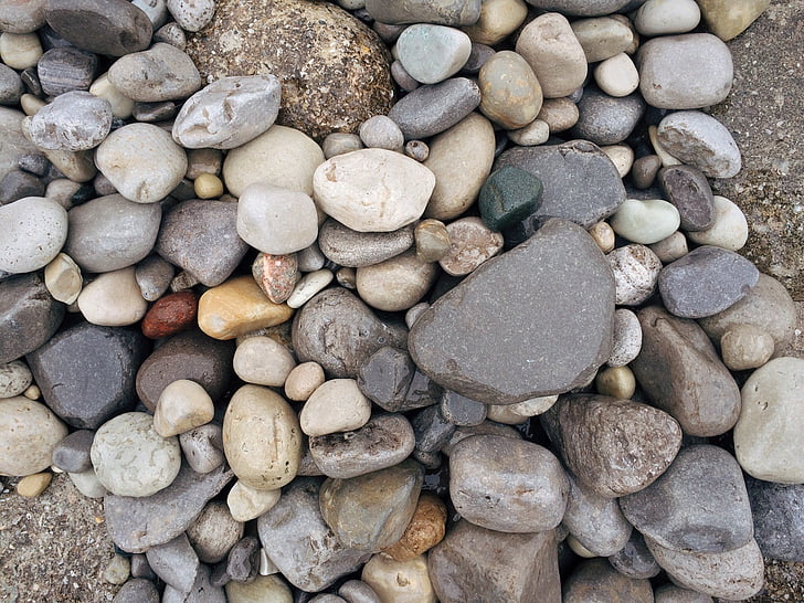 akmenys, akmenų, paplūdimys, kranto, Gamta, akmenukas, Rokas - objekto