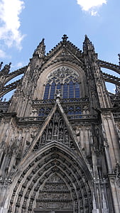 Cologne, Dom, Kastil Cologne, langit, Gereja, jendela, Landmark