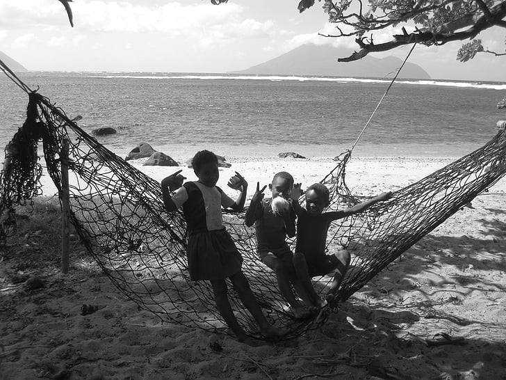 kids, hammock, play, sea, playing, beach, adult