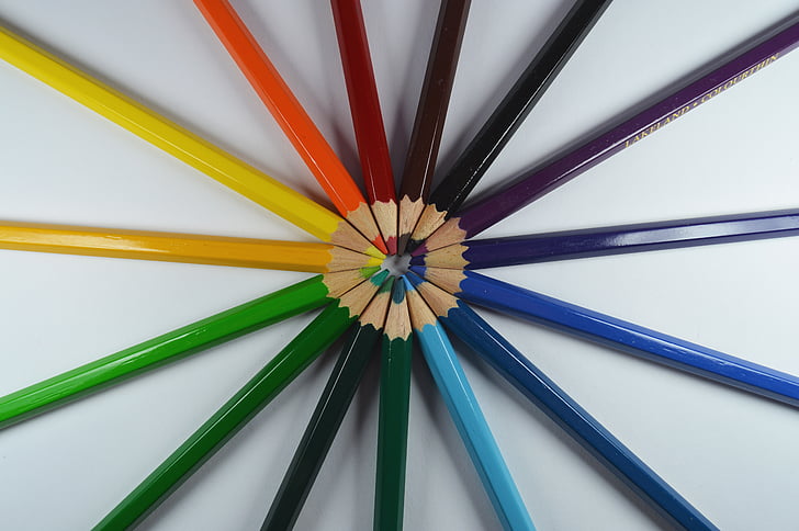 llapis, color, maquinetes de fer punta, Art, dibuix, disseny, col·lecció