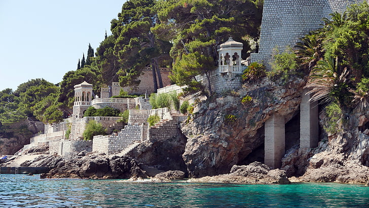 Dubrovnik, stranden, slott