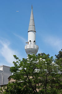 antalya, minaret, aircraft, mosque