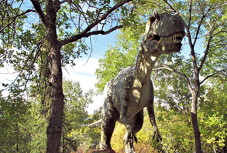 dinossauro, Parque dos dinossauros, jardim zoológico de Calgary, Alberta, Canadá