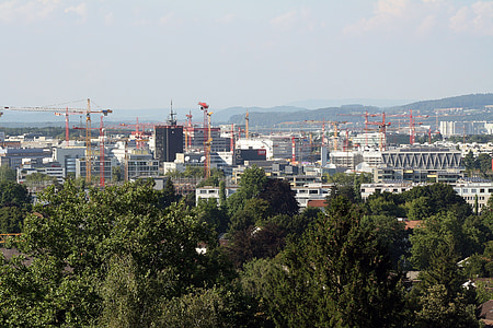 Zurich, burete lucruri, urban, şantiere de construcţii, constructii, districtul, clădire