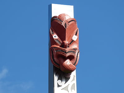 masken, kultur, Maori, Nya Zeeland, Rotorua, Nordön, konst
