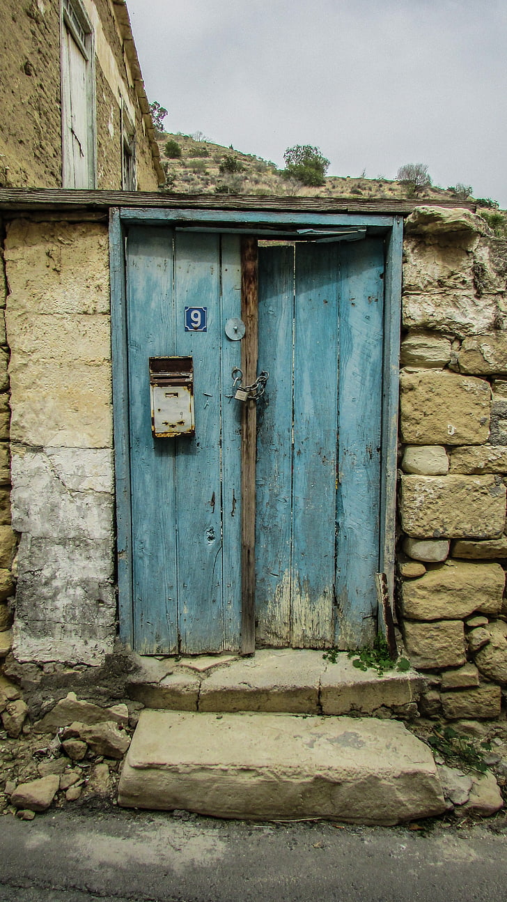 Xipre, oroklini, antiga casa, abandonat, envellit, resistit, exterior