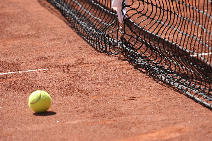 ball, tennis, net, sport, soil