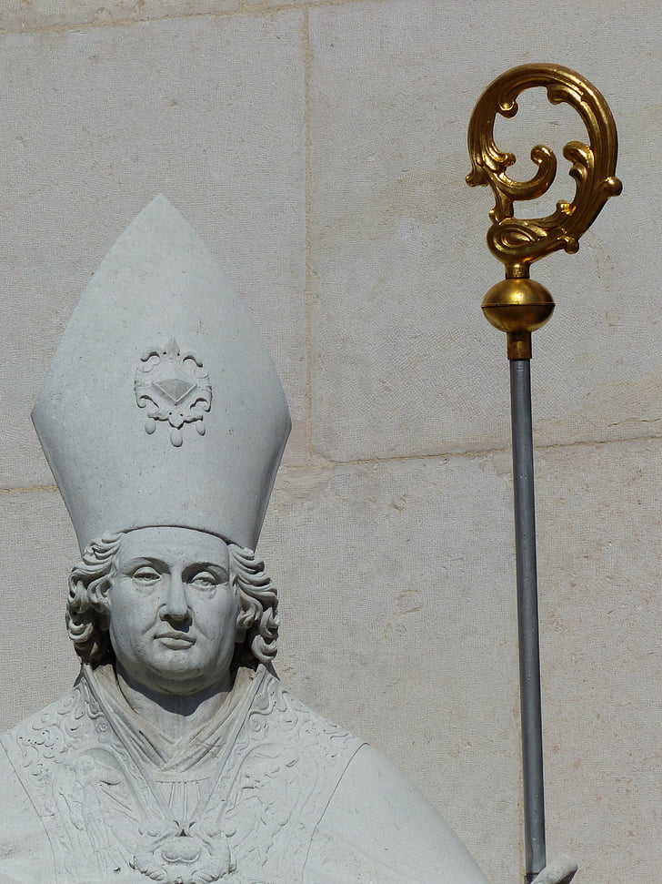 figura de pedra, figura, Catedral de Salzburg, Salzburg, Àustria, Sant