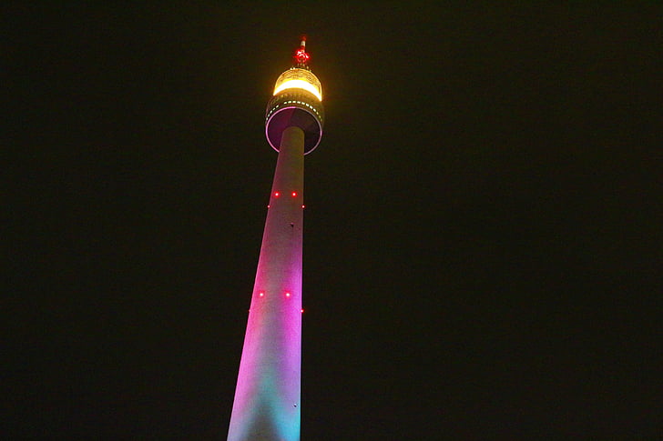 Torre de la TV, Parque de Westfalia, luces de invierno 2013, fotografía de noche