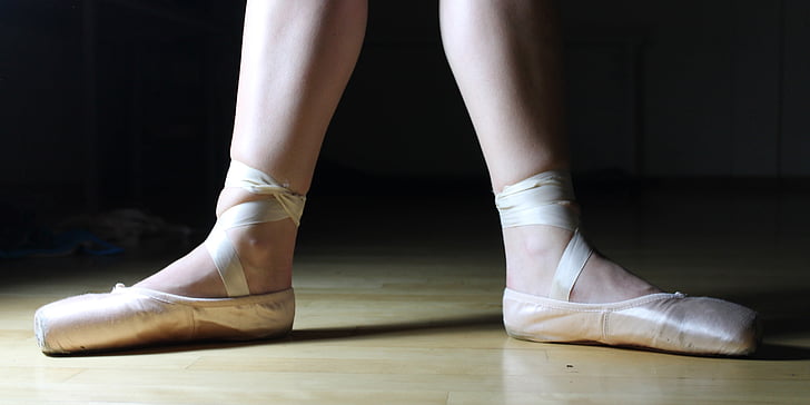 pies de ballet, zapatos de ballet, bailarina, danza, zapatos, mujer, rendimiento