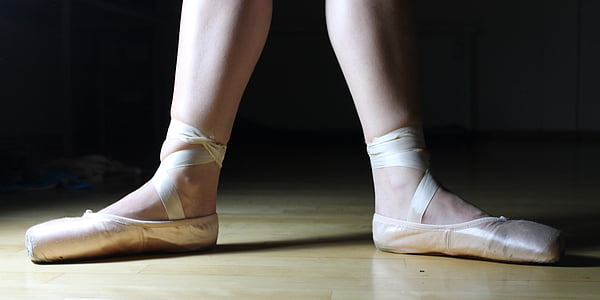 balet nohy, baletní střevíčky, baletka, tanec, boty, Žena, výkon