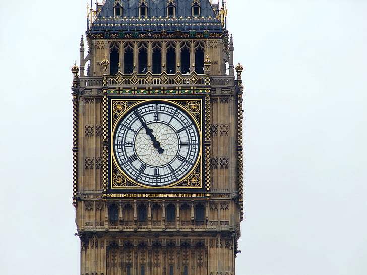 stor, Ben, London, parlamentet, tårnet, klokke, England