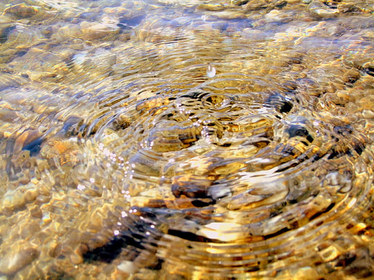 води, падіння, камінь, макрос, Природа, краплі, краплі води