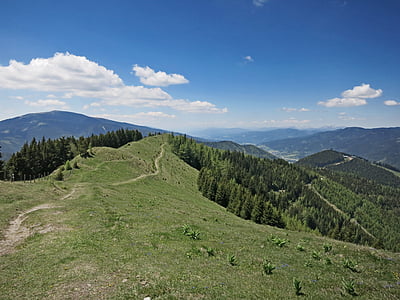 hiking, trail, ridge, mountain, austria, hike, mountains