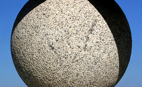 runde, granit, sten, design, overflade, cirkel, grå