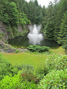 водопад, в butchart градини, Виктория ПР.н.е., Канада