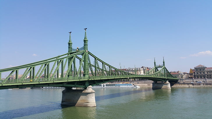 Budapešta, tilts, Ungārija, Donavas, pieminekļu